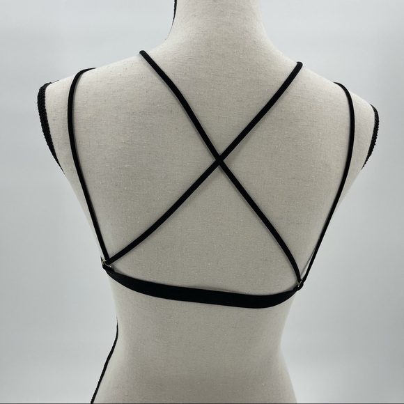 Sam Edelman Black Triangle Bralette With Cutouts - Picture 4 of 5